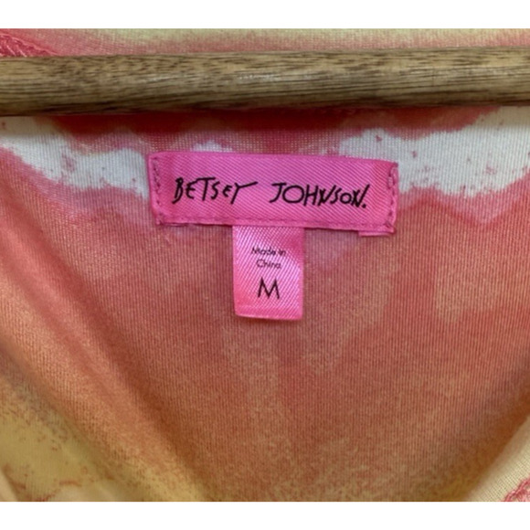 Betsey Johnson Womens Pajama Lounge Set Size M Tie Dye Lace Shirt Jogger Pants - Picture 4 of 10